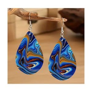 BLUE WATER DROP EARRING
